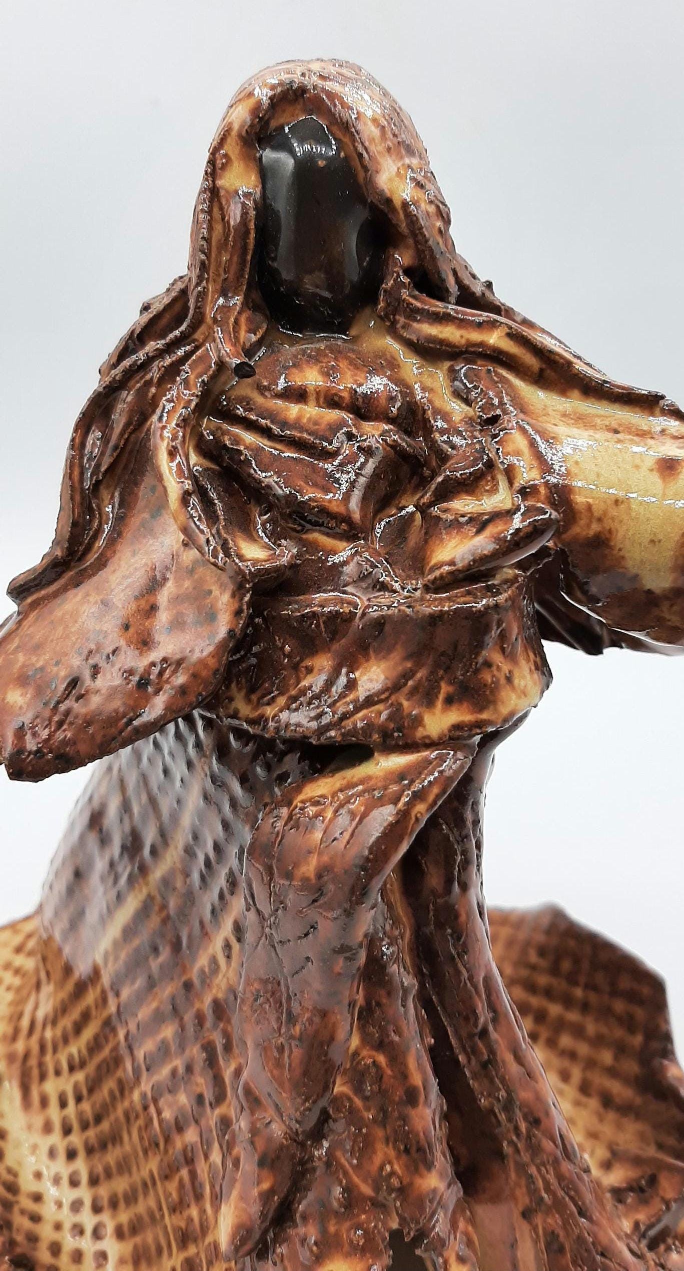 手作り陶芸アート陶器彫刻抽象女性像 7 1/2