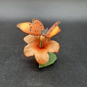 Franklin Mint Butterflies of the World Figurine Fiery Acraea No. 11 1985 Vintage