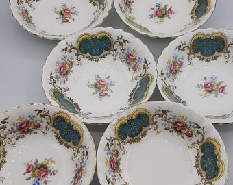 Vintage Royal Albert Berkeley Bone China 6 Dessert Fruit Dipping Bowls England