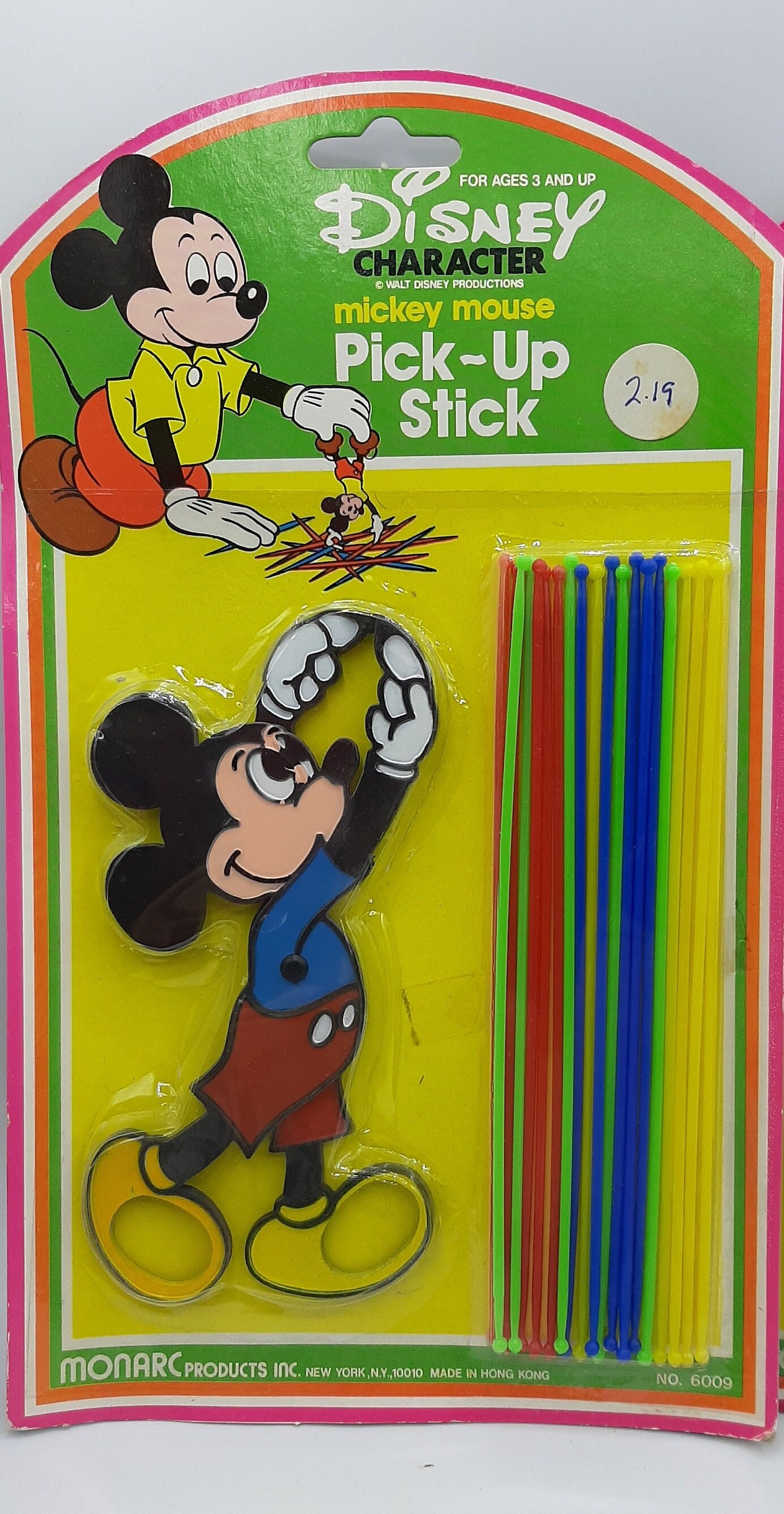 Vintage Disney Mickey Mouse Pick-up Sticks Mickey & Donald Duck Checker ...