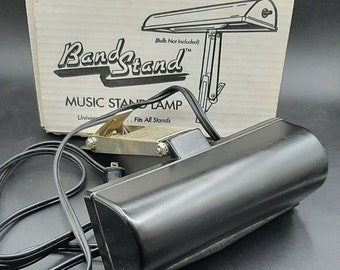 BLS-1 Universal Band Stand Music Stand Lamp Vintage Clip-On Style In Box Works