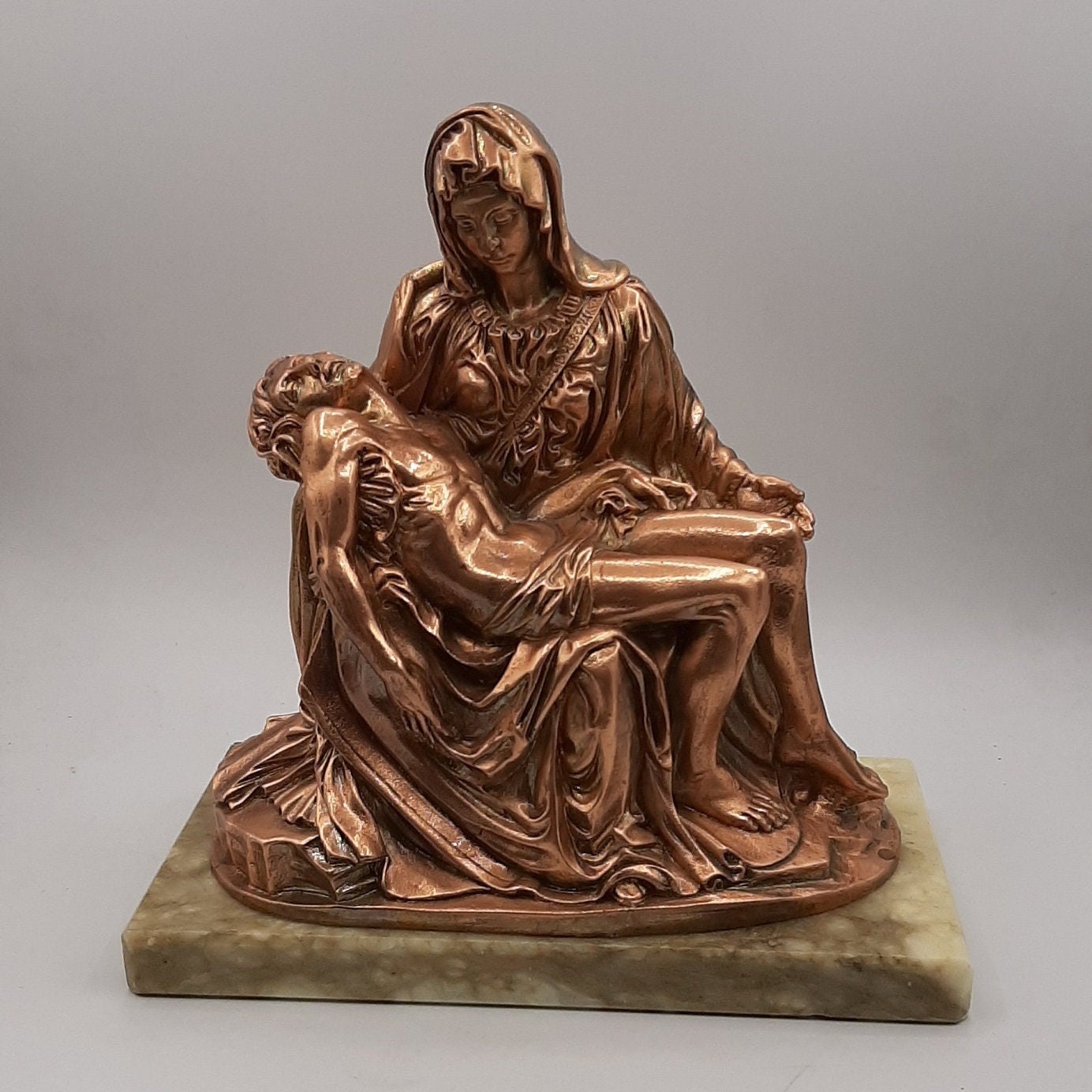 The Pieta of Michelangelo Metallic Copper Finish Religious