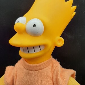 Vintage 1990 BART SIMPSON 9 Tall Plush Doll Matt Groening Hard Vinyl Head image 4