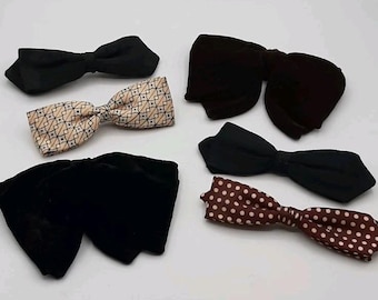 ヴィンテージメンズクリップオン蝶ネクタイ6点セット（オーモンド、ボー、フォーサイス、カリーブランド）