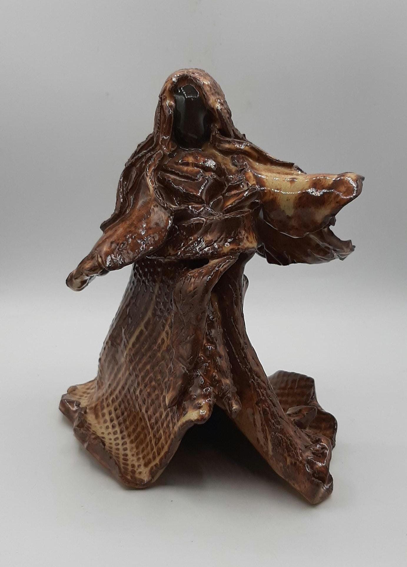 手作り陶芸アート陶器彫刻抽象女性像 7 1/2