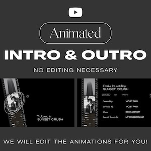 YouTube-Ready Animated Film Strip Intro and Outro - Vintage and Minimal design - We Do the Editing for You! - Youtube Branding