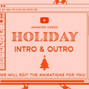 YouTube-Ready Animated Digitally Christmas Intro and Outro - Festive Holiday Christmas - We Do the Editing for You! - Youtube Branding
