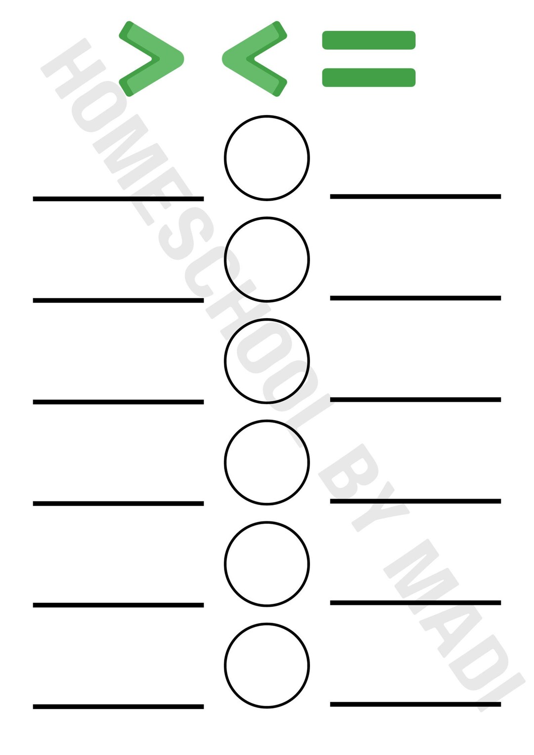 Greater-than Less-than Printable - Etsy