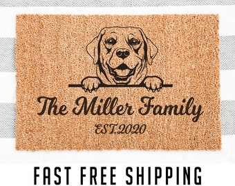 yellow lab doormat