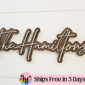 Family name sign | wood name sign | wedding backdrop | wedding decor | last name sign | rustic wedding | Garden Wedding