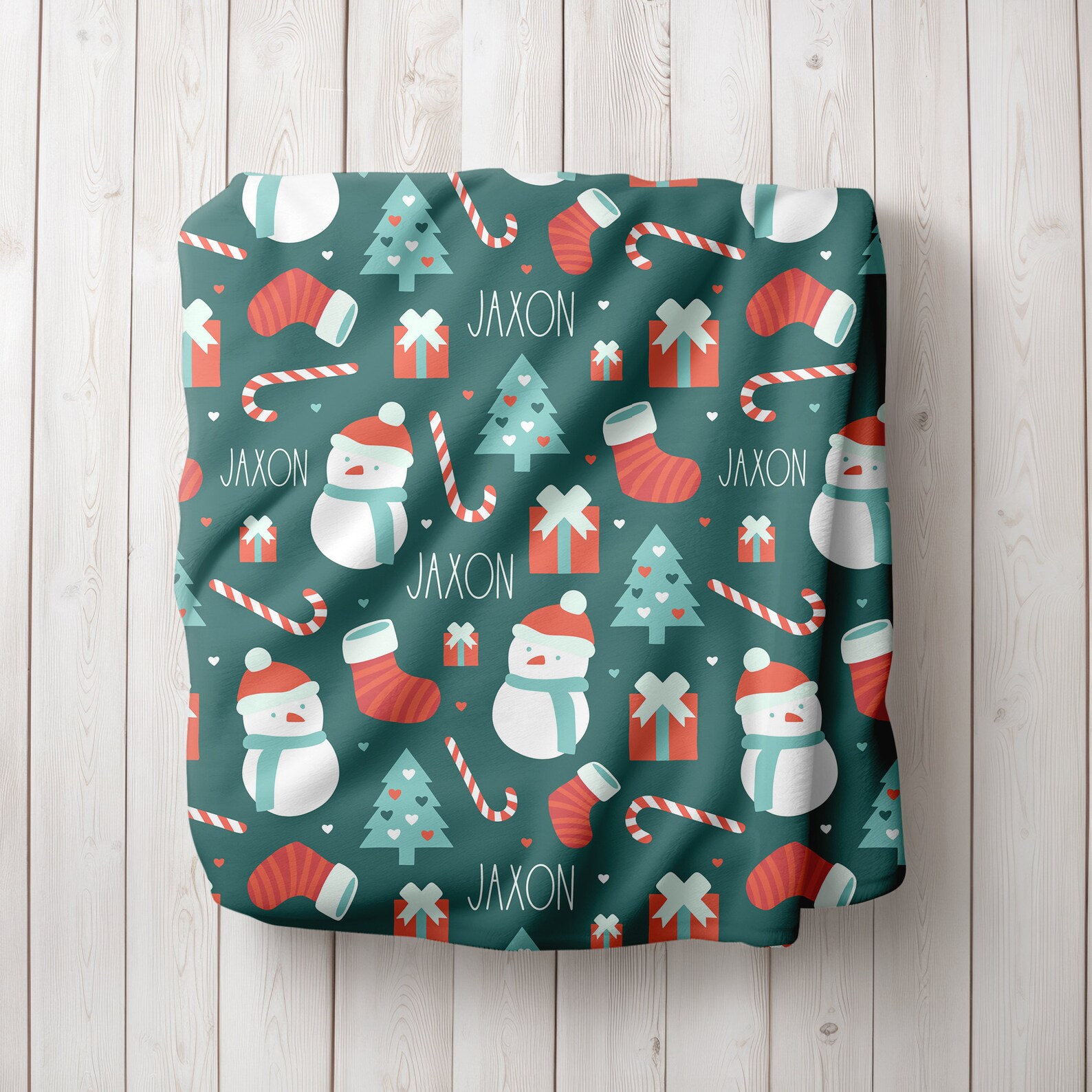 Custom Christmas Blanket Candy Cane Blanket Christmas Blanket