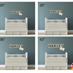 Large name sign for nursery Nursery sign with middle name Boho Nursery sign Boys nursery sign Layered Name Sign House of Rounds image 2