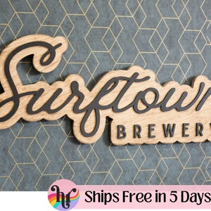 Custom Wood Sign | Business Wood Sign | Business Logo | Custom Business Sign | Restaurant wood sign |  Bar wood sign | New Business gift