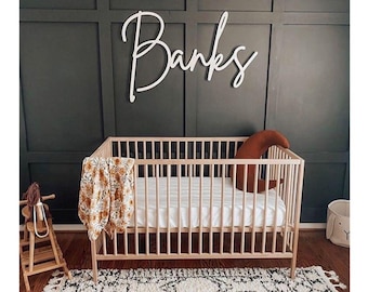 Custom wood name sign for nursery girl, boy, over crib sign, baby name sign, family name sign, custom name sign, baby shower gift. new baby