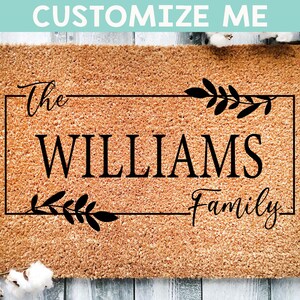 Personalized Doormat, Welcome Doormat, Housewarming Gift, Closing Present Gift, Wedding Gift, Holiday Gift, Custom Doormat, New Home Gift