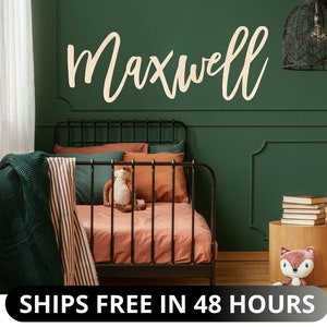 Custom wood name sign for nursery girl, boy, over crib sign, baby name sign, family name sign, custom name sign, wooden sign,instant preview