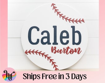 Baseball Name Sign Baseball Nursery Name Sign Baseball Room