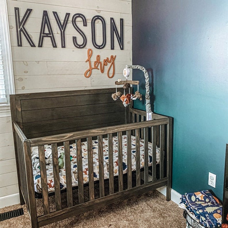 nursery decor instant preview children/'s decor wood name sign Stacked Custom name sign 18-42 wide nursery letters nursery sign