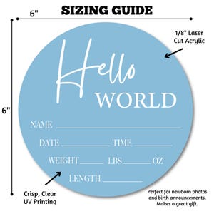 Hello World Birth Announcement (6&quot;)