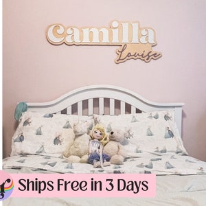 nursery name sign | name sign | baby name sign | name sign for nursery girl | wooden name sign | nursery decor | custom name sign