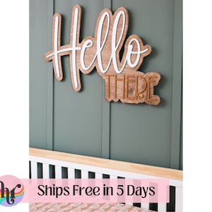 Custom wood name sign | Boho name sign | Girl Name Sign | Above crib sign | Baby shower gift | New Mom Gift | Nursery Name Sign