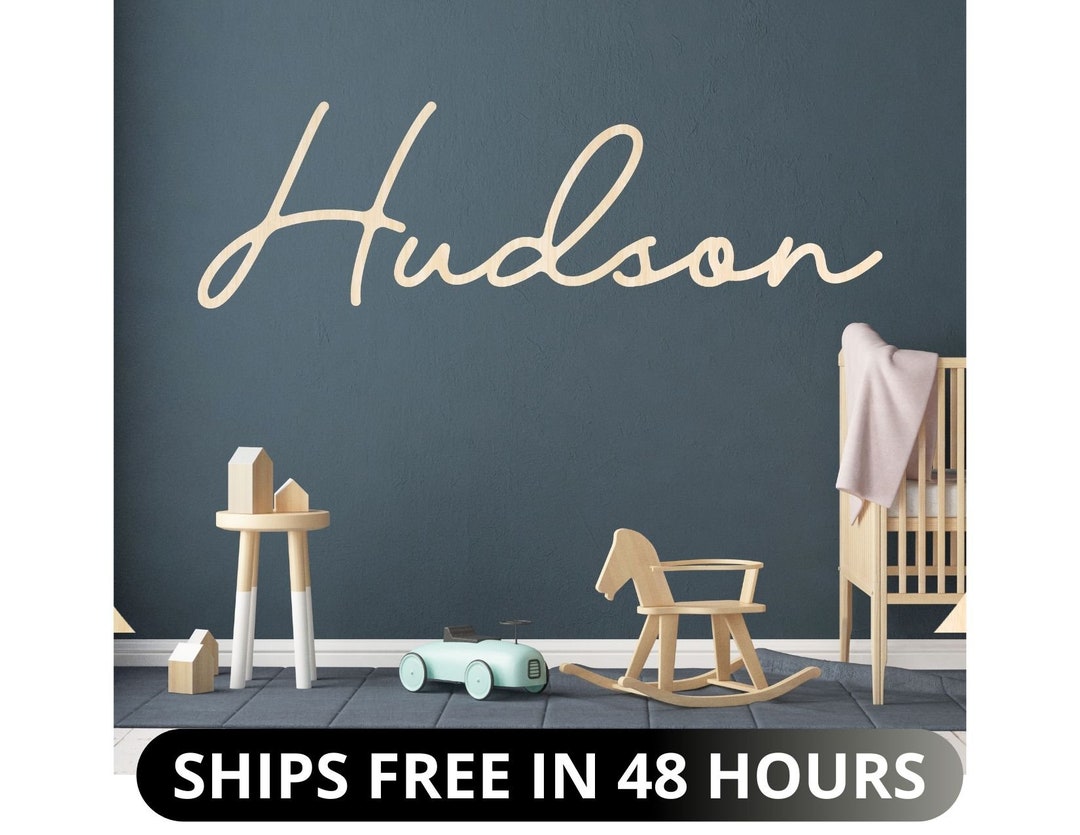 Custom Wood Name Sign for Nursery Girl, Boy, Over Crib Sign, Baby Name