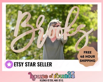 Custom wood name sign for nursery girl, boy, over crib sign, baby name sign, family name sign, custom name sign, wooden sign, boho nursery