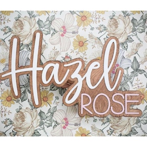 nursery name sign | name sign | baby name sign | name sign for nursery girl | wooden name sign | nursery decor | custom name sign