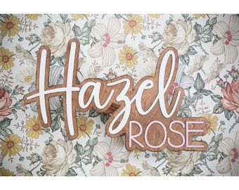 nursery name sign | name sign | baby name sign | name sign for nursery girl | wooden name sign | nursery decor | custom name sign