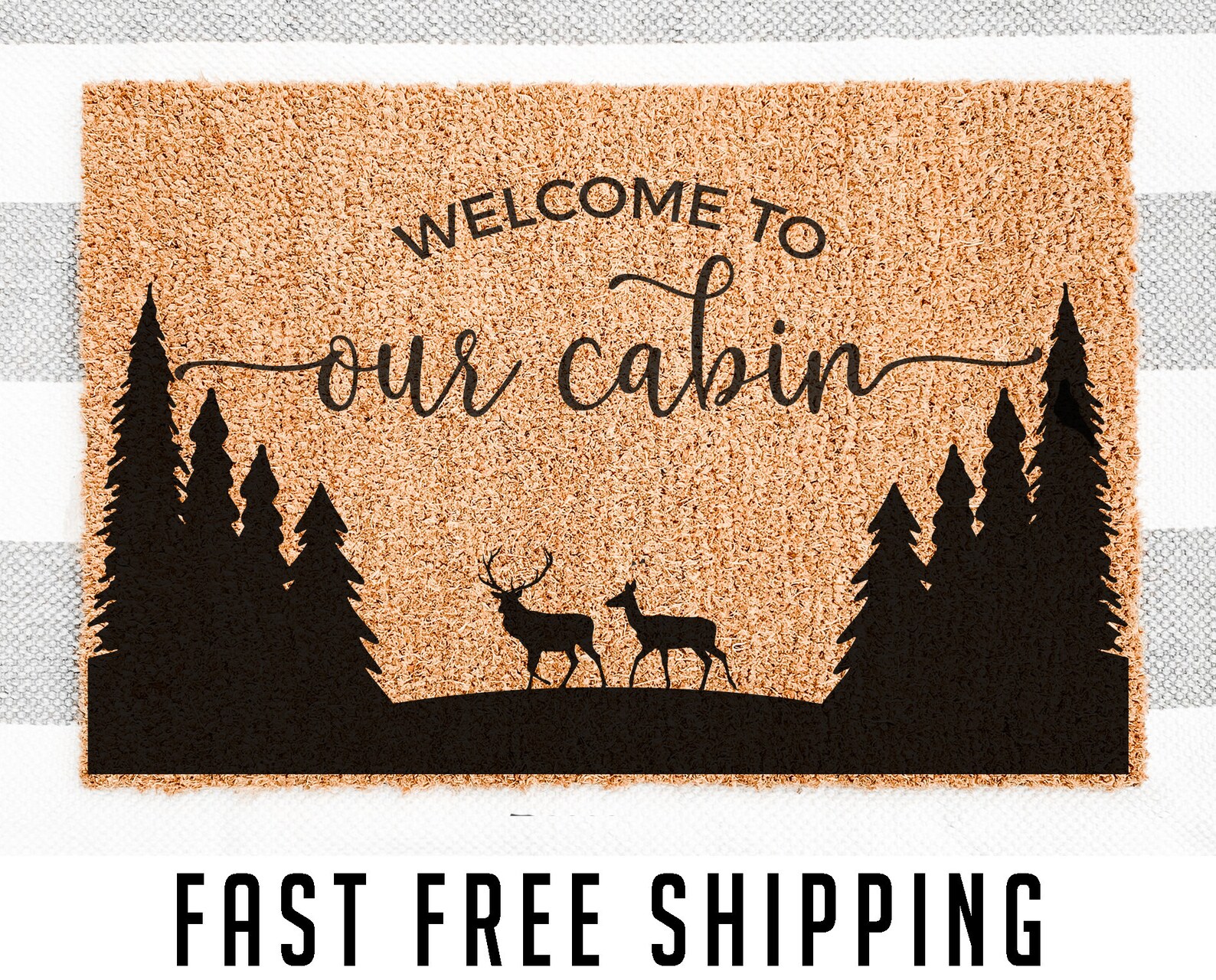 Cabin Personalized doormat doormat housewarming Etsy