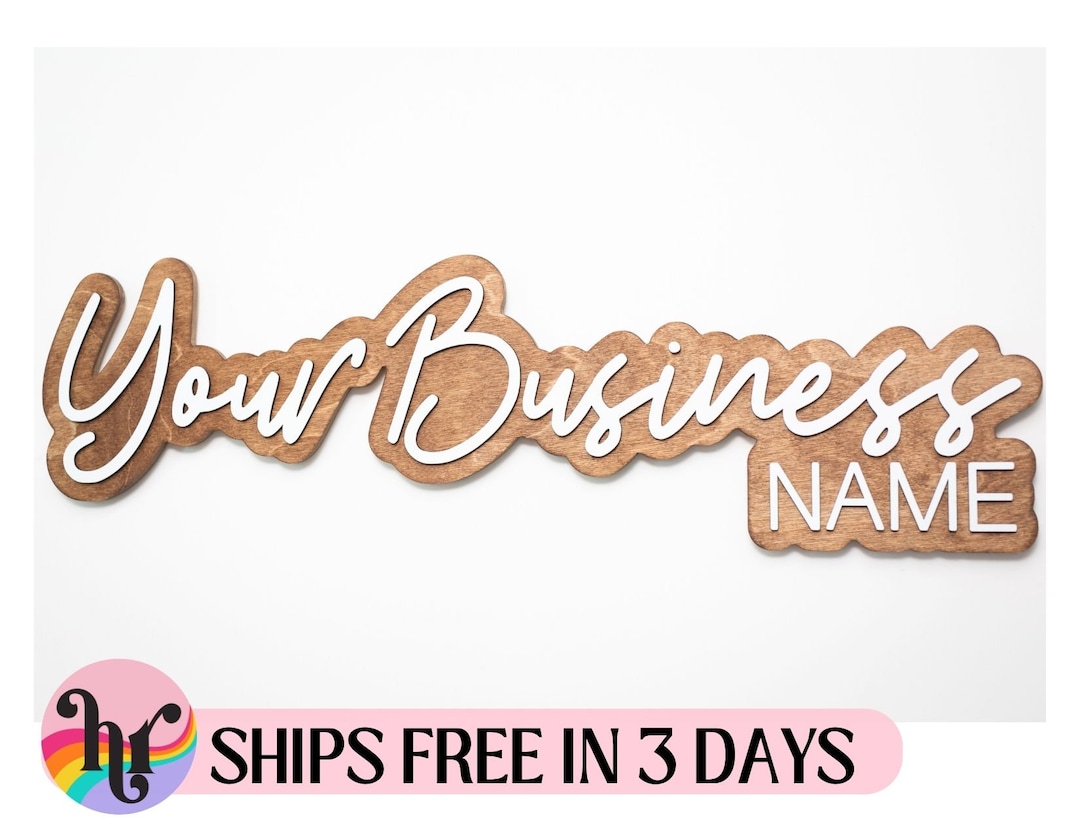 Custom Wood Sign Business Wood Sign Business Logo Custom Business Sign