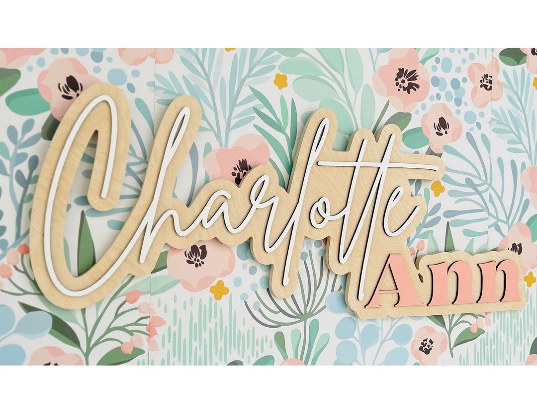 Custom Wood Name Sign Boho Name Sign Girl Name Sign Above Crib Sign 
