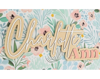 Custom wood name sign | Boho name sign | Girl Name Sign | Above crib sign | Baby shower gift | New Mom Gift | Nursery Name Sign