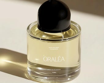 Neutral Perfume Bottle Mockup | Fragrance PSD | Beauty Packaging | Cosmetic Branding