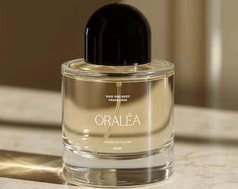 Maqueta de frasco de perfume de lujo / Diseño PSD para marca de perfume