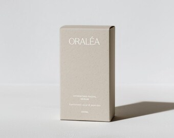 Maqueta de caja de cosméticos / Envase de cuidado de la piel de lujo / Etiqueta PSD minimalista de marca de cosméticos para diseñadores
