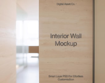 Maqueta de logotipo de pared interior en formato PSD, señalización de marca para arquitectos de oficinas, maquetas de relieve con textura de piedra natural