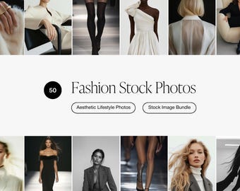 50 AI Fashion Stock Photos | Editorial Style Image Bundle (Digital Download)