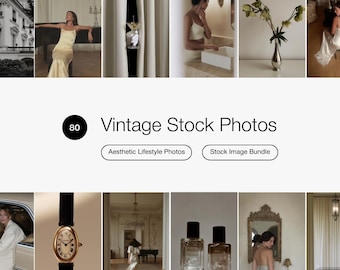 Fotos de stock vintage de lujo para marca / 80 imágenes de dinero antiguo / Pinterest, Instagram y contenido sin rostro
