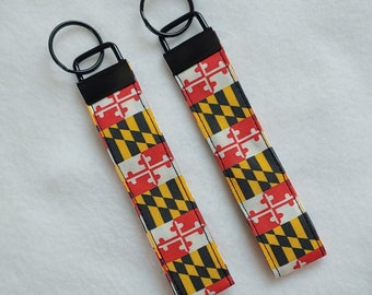 Maryland flag keychain/ Maryland flag keyfob/ Maryland flag accessory/ gift for him/ gift for her/ Maryland flag/ Maryland gift