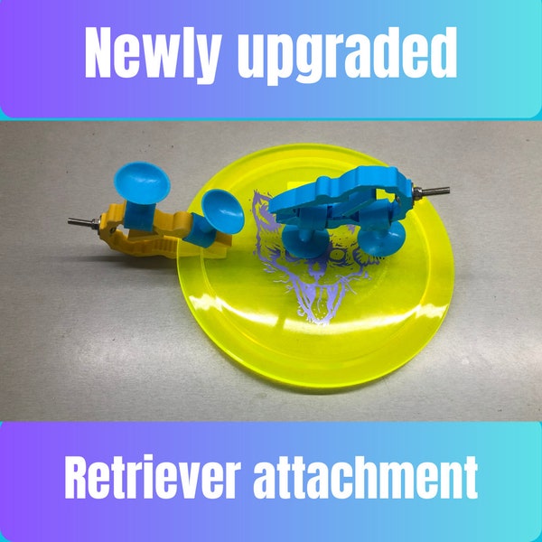Disc golf retriever attachment with suction cups