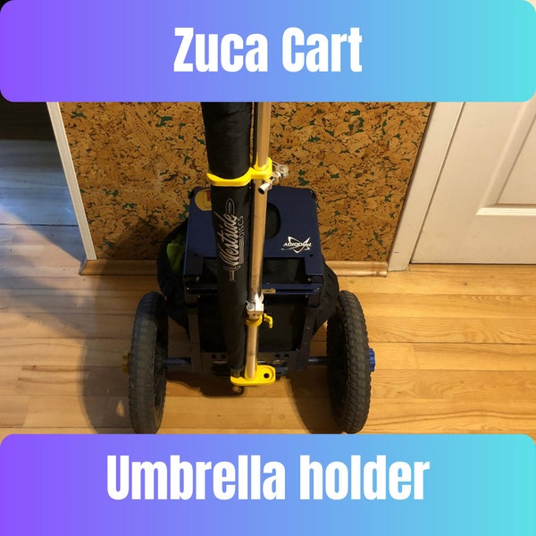 Accessoires pour voiturettes de disc golf avec système de transport de parapluie Zuca