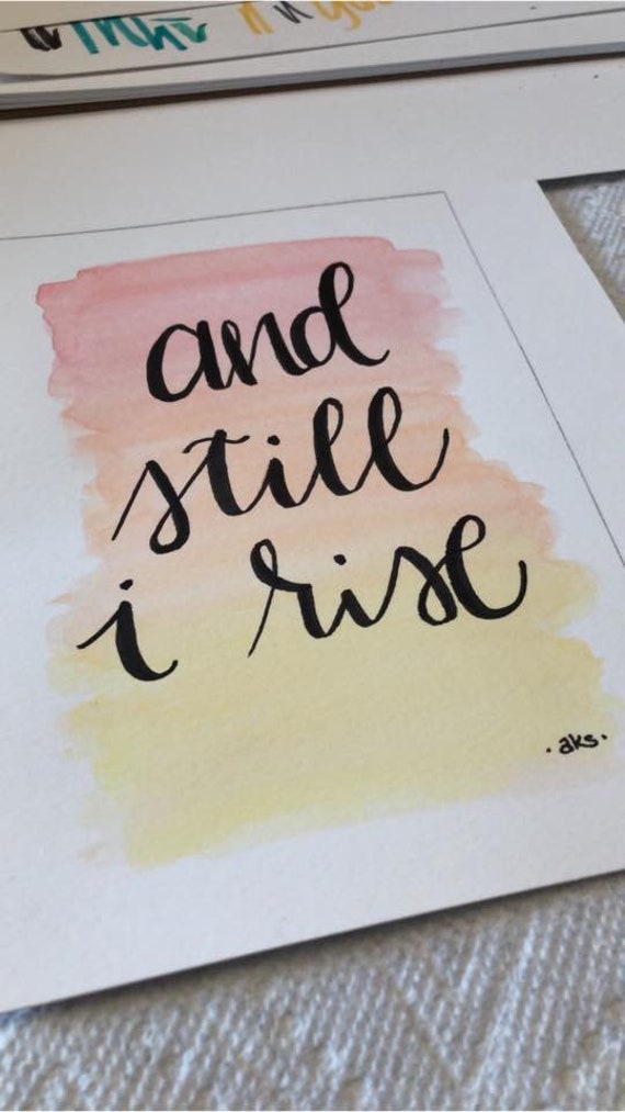 And Still I Rise Print | Etsy
