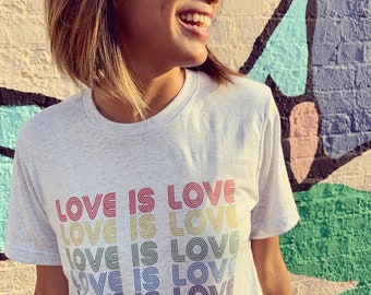 Gay Pride Shirt | Love is Love Shirt | Pride Shirt Women | Pride Shirt Men | LGBT Shirt | Bi Pride Shirt | Vintage T Shirt | Pride TShirt