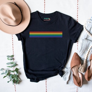 Gay Pride Shirt | Pride T Shirt | Pride Shirt | LGBT Shirt | LGBT Pride T Shirt | Classic Rainbow Stripes Shirt | March For The Movement