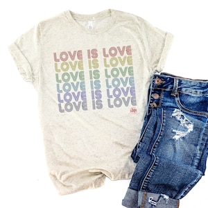 Love is Love, Pride Shirt, Vintage T shirt, Vintage Pride, Pride, Gay Pride Shirt, LGBT Shirt, Unisex Vintage Tee, Retro Rainbow Tshirt