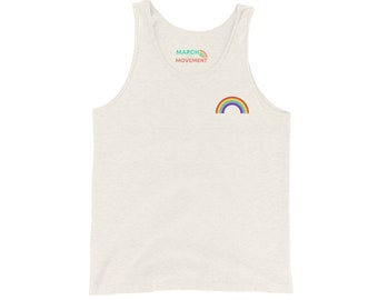 Pocket Rainbow Tank Top | Rainbow Tank Top | Minimalistic Pride Shirt | Subtle Pride Shirt | LGBTQ Pride | March For The Movement