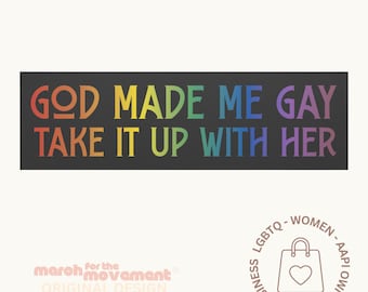 God Made Me Gay Car Magnet: Liberal Resist Pride Activist