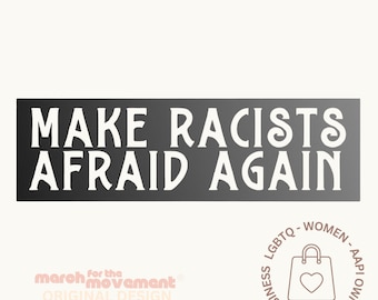Anti-Racism Car Magnet: Social Justice Bumper Sticker
