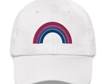 Bi Pride - Bi Rainbow Embroidered Hat, Bisexual Pride, Bisexual, Bi Pride Hat, Bi Pride Gear, Hat for Pride Festival, Bisexual Rainbow
